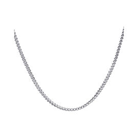 10K White Gold Hollow Franco Link Necklace Chain