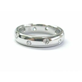Tiffany & Co Etoile Platinum Diamond Eternity Wedding Ring Band Size 9 .22Ct