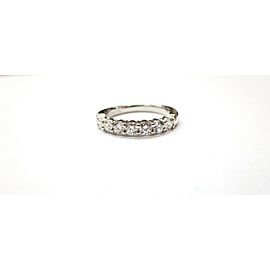 $5,300 Tiffany & Co Embrace 0.57ct Round 7 Diamond Platinum Wedding Band Sz 8