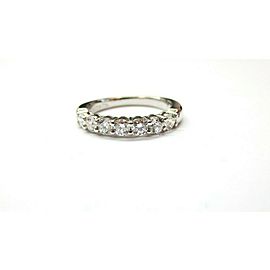 $5,300 Tiffany & Co Embrace 0.57ct Round 7 Diamond Platinum Wedding Band Sz 5.5