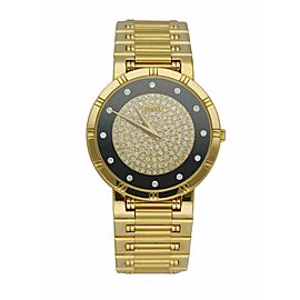 Piaget Dancer 84023 K81 Onyx Diamond Dial 18K Yellow Gold Ladies Watch