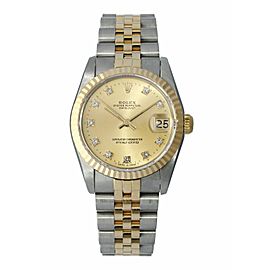 Rolex Datejust 68273 Diamond Dial Ladies Watch