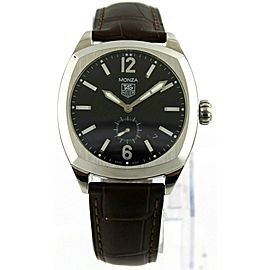 TAG HEUER MONZA WR2110.FC6165 MENS AUTOMATIC BROWN LEATHER WATCH MINT BAND