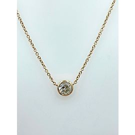 1.70ct Bezel Set Diamond Pendant Necklace in 14K Rose Gold