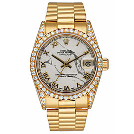 Rolex Datejust 68158 President Marble Dial Ladies Watch
