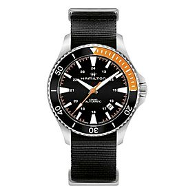 New Hamilton Khaki Navy Scuba Automatic Men's Watch Black Canvas Watch