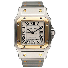 Cartier Santos 2823 W20099C4 18K Yellow Gold & Steel Mens Watch