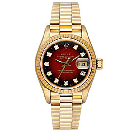 Rolex Datejust Red Dial Ladies Watch