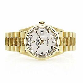 Rolex Day-Date 36mm 18248 Men's White Yellow Gold 36mm Automatic