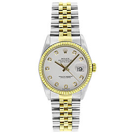 Rolex Datejust 36mm Unisex Stainless Steel Automatic White