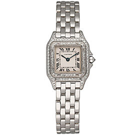 Cartier Panthere 18K White Gold Diamond Ladies Watch
