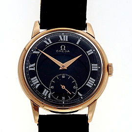 Estate Men's 1958 Omega 18k Pink Gold Caliber 267 17 Jewel Manual Wind Watch