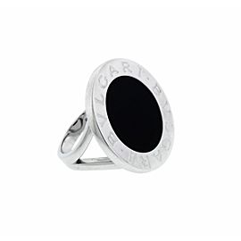 Bvlgari Bvlgari large Black Onyx Ring In 18k white gold Size 6.5