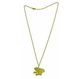 Roberto Coin diamond frog necklace in 18k yellow gold