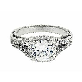 Verragio Venetian 5020CU 6.5mm 18k diamond halo engagement ring Size 6.25