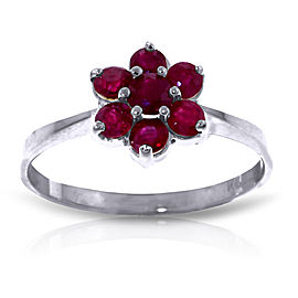 0.66 CTW 14K Solid White Gold Rekindle Ruby Ring