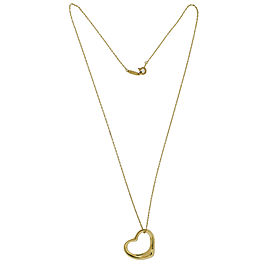 Tiffany &amp; Co Elsa Peretti Medium Open Heart Necklace In 18K Yellow Gold