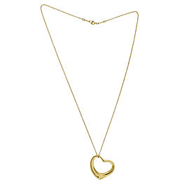 Tiffany &amp; Co Elsa Peretti Large Open Heart Necklace In 18K