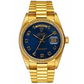 Rolex Day Date President 18038 18k Yellow Gold Anniversary Dial Men's Watch