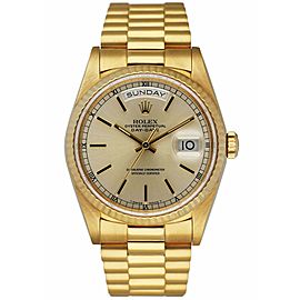 Rolex Day Date 18K Yellow Gold Men's Watch Box & Papers