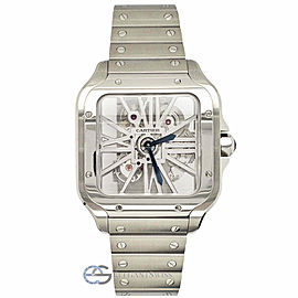 Cartier Santos de Cartier 39.8 mm Skeleton Dial Steel Watch