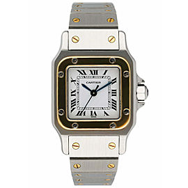 Cartier Santos Galbee Two-Tone 18K Yellow Gold Steel Ladies Watch