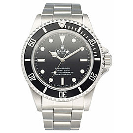 Rolex Oyster Perpetual Submariner Engraved Rehaut No Date Mens Watch