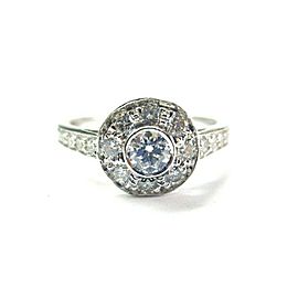 Tiffany & Co Diamond Bezel Set Ring PT950 .65Ct