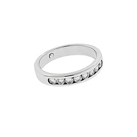 Channel Set Diamond Band Ring In 14K White Gold Size 5.5