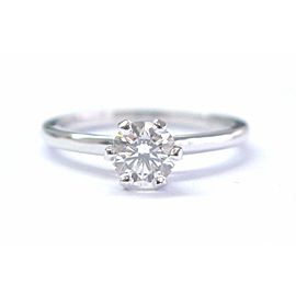 Jabel Platinum Round Cut Diamond Solitaire Engagement Ring H-SI1 .63Ct GIA XXX