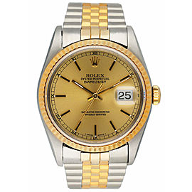 Rolex Datejust Champagne Dial Mens Watch