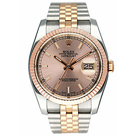 Rolex Datejust 18K Rose Gold & Steel Watch