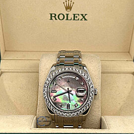 Rolex Day-Date Platinum Masterpiece Factory Diamond Bezel Tahitian