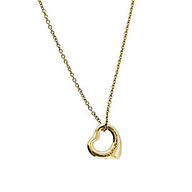 Tiffany & Co 18k Rose Gold Elsa Peretti Open Heart Necklace