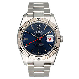 Rolex Datejust Turn-O-Graph Blue Dial Mens Watch