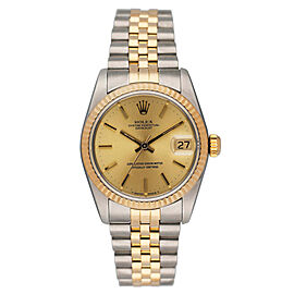 Rolex Datejust 68273 Midsize Champagne Dial Ladies Watch