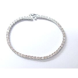 Round Cut NATURAL Diamond Tennis Bracelet SOLID White Gold 55-Stones