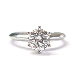 Tiffany & Co Platinum Round Diamond Solitaire Engagement Ring 1.09CT G-VVS2