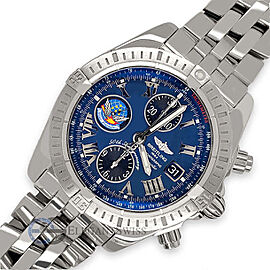 Breitling Chronomat Evolution Limited Edition Chronograph 44mm Blue Dial Watch