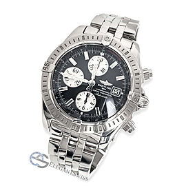 Breitling Chronomat Evolution Black Dial Chronograph 44mm Steel Watch