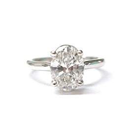 Tiffany & Co. Oval Diamond Solitaire Platinum Engagement Ring