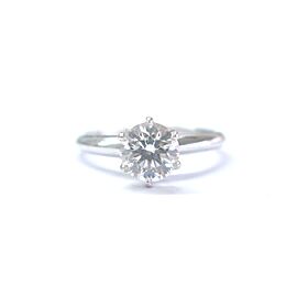 18Kt Round Cut Diamond 6-Prong Solitaire Engagement Ring GIA .91Ct J-VS2 XXX