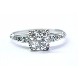 Platinum Vintage Old European NATURAL Diamond Engagement Ring 1.01CT