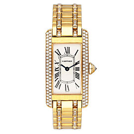 Cartier Tank Americaine Diamond Bezel Ladies Watch