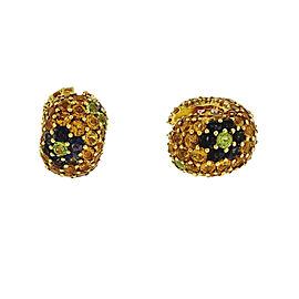 Pasquale Bruni Puffed Citrine And Multi Stone Earrings In 18k Yellow Gold.