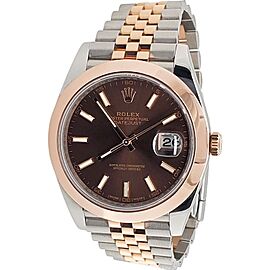 Rolex Datejust Chocolate Dial Rose Gold Steel Jubilee Watch
