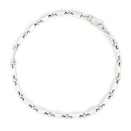Cartier 18K White Gold Figaro Link Chain Bracelet