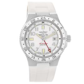 Breitling Superocean A32380A9-A737 GMT White Dial Rubber Mens Watch