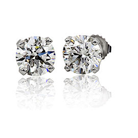 1/2 Ctw Round Natural Diamond 4-Prong Stud Earrings in 14K Gold