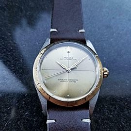 ROLEX Mens Oyster Perpetual 1008 "Zephyr" 18K & SS Automatic, c.1966 Swiss LV742